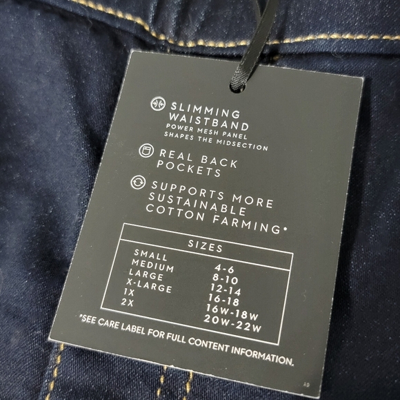 Simply Vera Vera Wang Women's Dark Blue Denim Leggings Size Small (4-6) - Picture 7 of 8